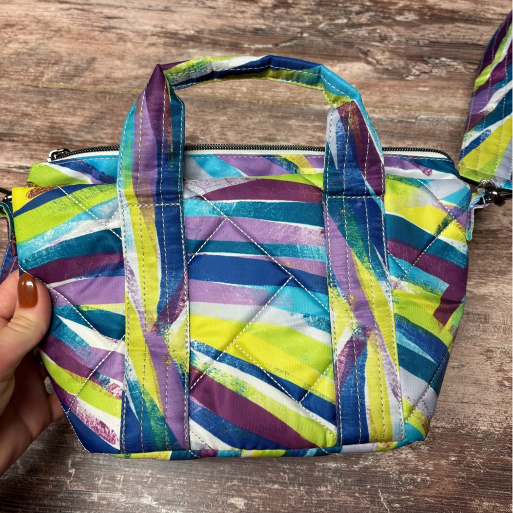 Lug | VGUC Dory Mini Crossbody Bag Brushstrokes Multi Quilted Multi-Pocket - Picture 11 of 12